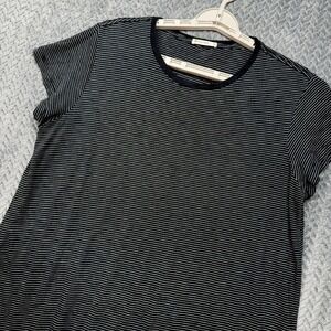 Marine Layer Women's T-Shirt XL Black White Stripe Crewneck Short Sleeve Supima